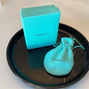 Iconic Blue Tiffany Jewelry Box and Suede Pouch